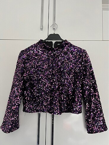 Zara payetli bluz