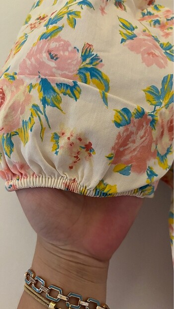 l Beden beyaz Renk Zara Crop Bluz