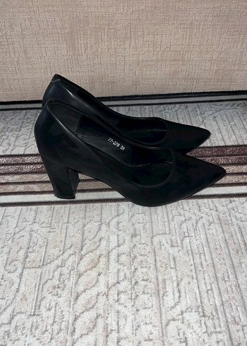 Siyah Minimalist Stiletto Topuklu Kadın Ayakkabı - Görsel 2