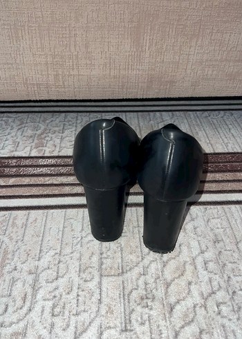 Siyah Minimalist Stiletto Topuklu Kadın Ayakkabı - Görsel 3