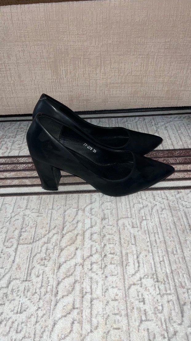 Siyah Minimalist Stiletto Topuklu Kadın Ayakkabı - Görsel 2