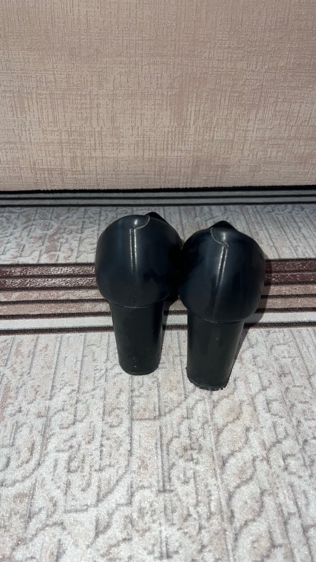 Siyah Minimalist Stiletto Topuklu Kadın Ayakkabı - Görsel 3