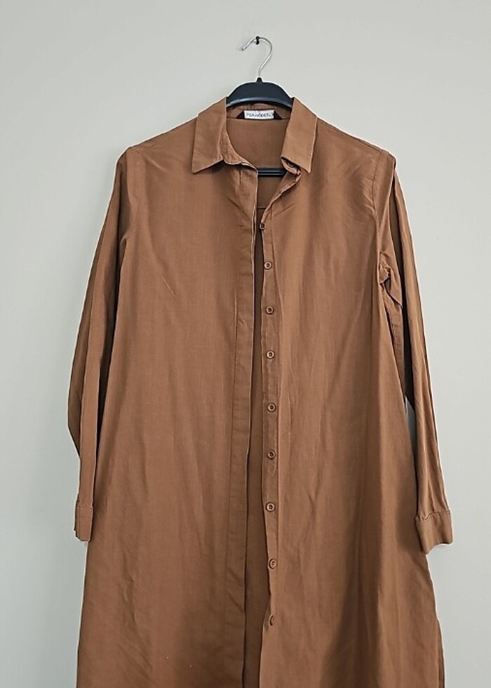 Keten pamuklu gömlek  - Görsel 2