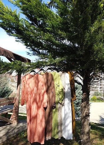 Müslin kumaş  Elbise  - Görsel 9