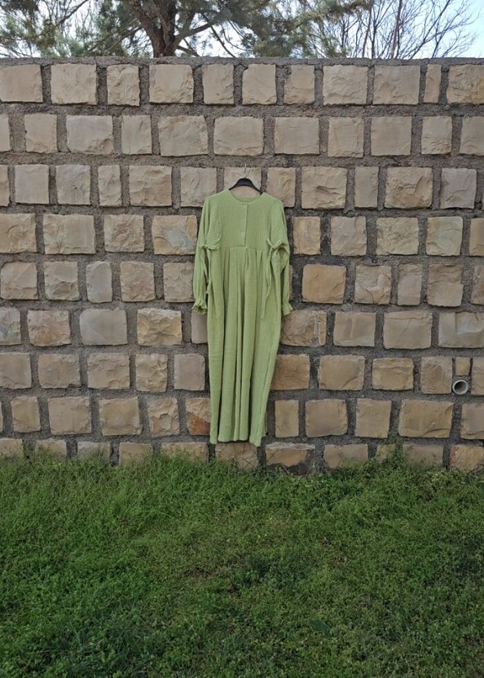 Müslin kumaş  Elbise  - Görsel 5