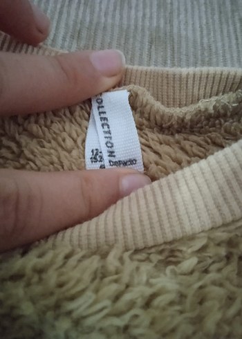 Bej  Peluş Sweatshirt - Görsel 4