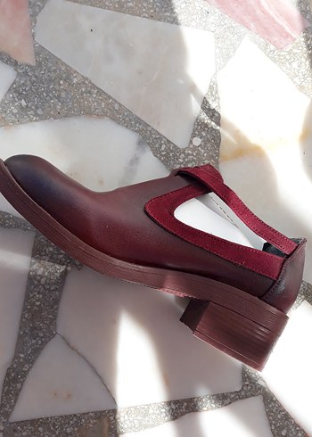 bordo sandalet - Görsel 2