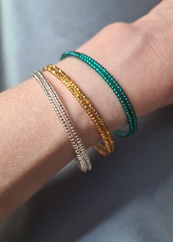 Gökkuşağı Renkli Boncuklu Kadın Bileklik (Tek sıra adet fiyatı) - Görsel 8