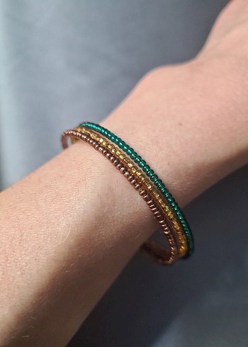 Gökkuşağı Renkli Boncuklu Kadın Bileklik (Tek sıra adet fiyatı) - Görsel 5