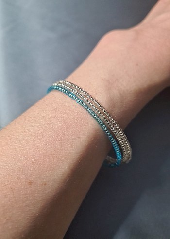 Gökkuşağı Renkli Boncuklu Kadın Bileklik (Tek sıra adet fiyatı) - Görsel 6