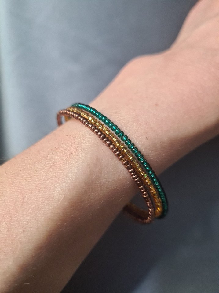 Gökkuşağı Renkli Boncuklu Kadın Bileklik (Tek sıra adet fiyatı) - Görsel 5