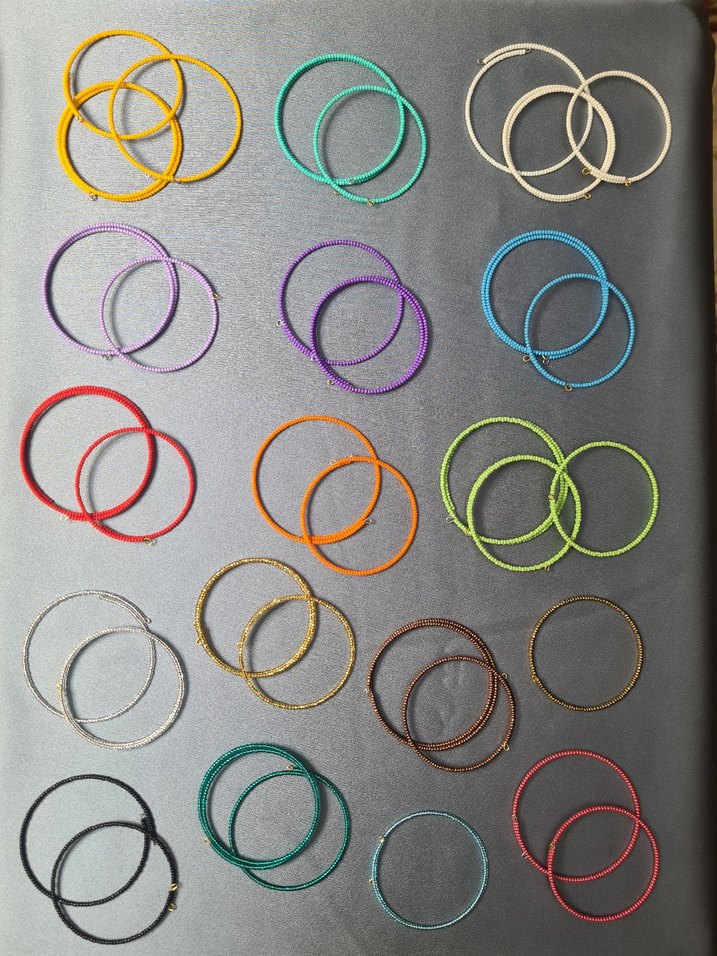 Gökkuşağı Renkli Boncuklu Kadın Bileklik (Tek sıra adet fiyatı) - Görsel 3