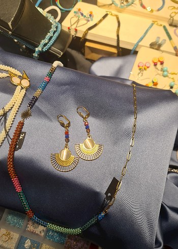 Kleopatra Küpe: Antik Mısır Tarzı, Sedefli Bohem - Görsel 3