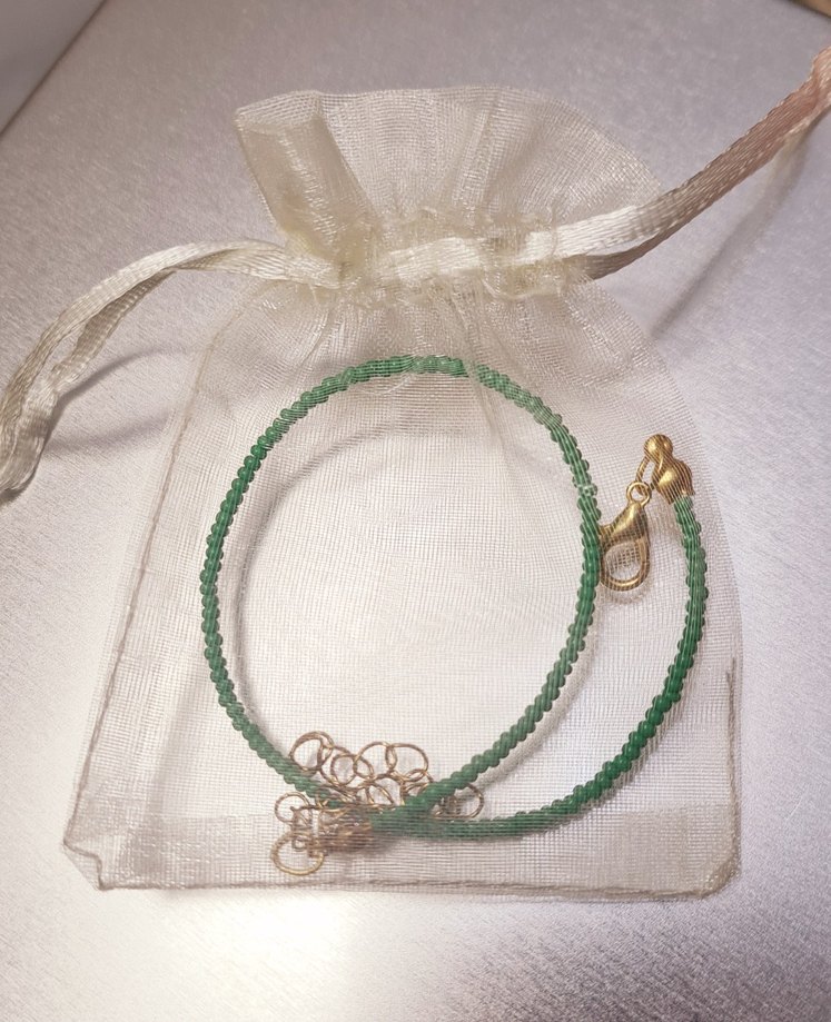 Yeşil Boncuklu Kadın Halhal - Uzatma Zincirli - Görsel 5