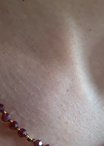 Bordo ve Altın Kaplama Boncuklu Kadın Kolye / Choker / Tasma - Görsel 8