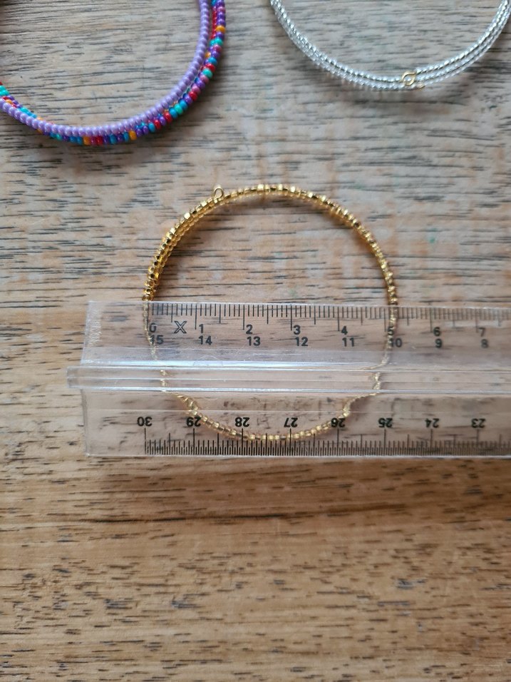 Renkli Boncuklu Bohem Kadın Bileklik Seti - Gold Silver Lila - Görsel 4