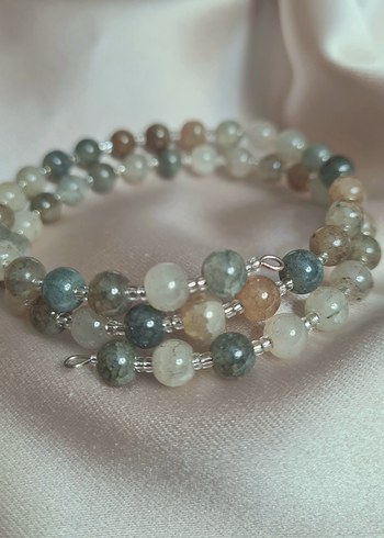 Bohem Gri Boncuklu Bileklik - Görsel 2