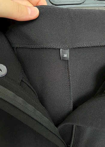38 Beden Trendyolmilla Pensli Siyah Kumaş Pantolon