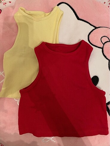 İki adet halter yaka crop