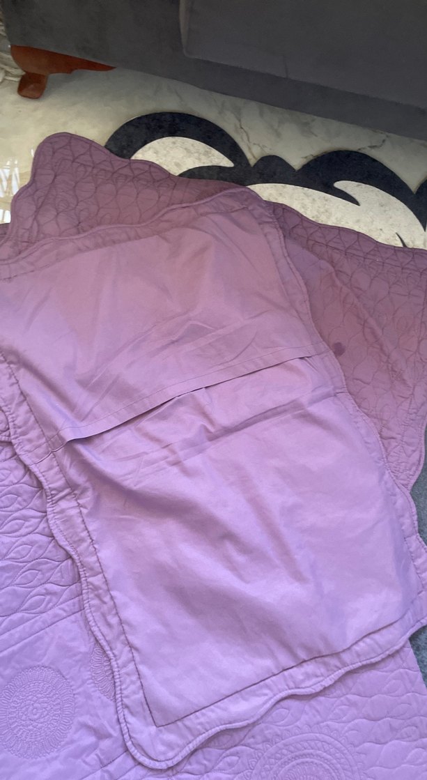 Mor Renkli Desensiz Yatak Örtüsü çitbkişilik - Görsel 3