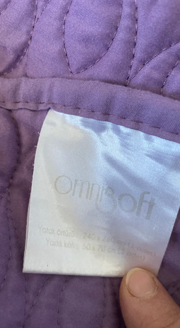 Mor Renkli Desensiz Yatak Örtüsü çitbkişilik - Görsel 4