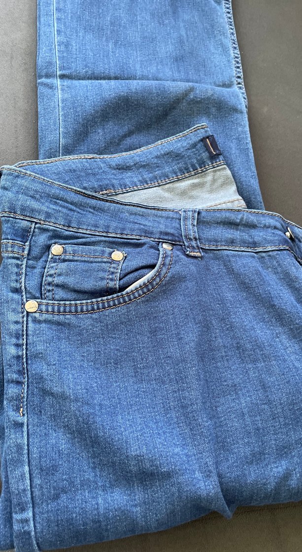 Kadın Lacivert Normal Boy Kot Pantolon beli tek taraf 47 boyu 98 - Görsel 3