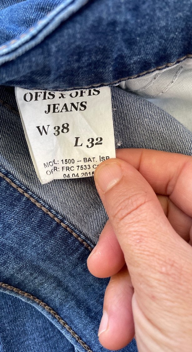 Kadın Lacivert Normal Boy Kot Pantolon beli tek taraf 47 boyu 98 - Görsel 2