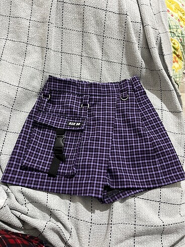 Bershka Mor Şort Etek