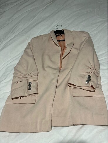 s Beden ten rengi Renk Pudra pembe small beden Blazer ceket