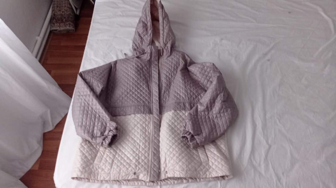 Kapüşonlu Gri Kadın Şişme Mont - Görsel 3