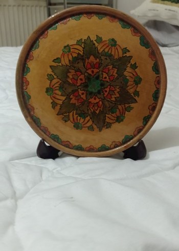 Bej Renkli El Yapımı Dekoratif Tabak - Görsel 2