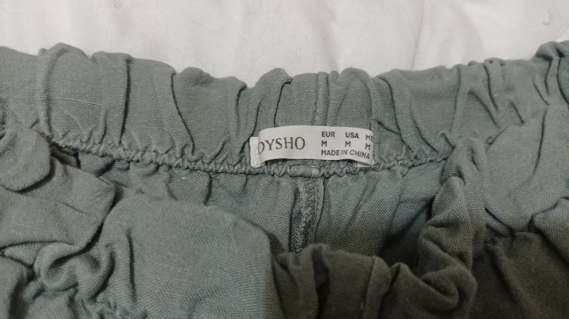 Gri Keten Kadın Mini Şort - Görsel 3