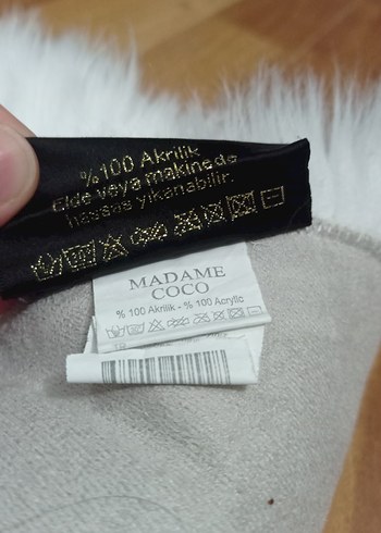 Beyaz Bohem Tarzı Kürk Halı - Görsel 3