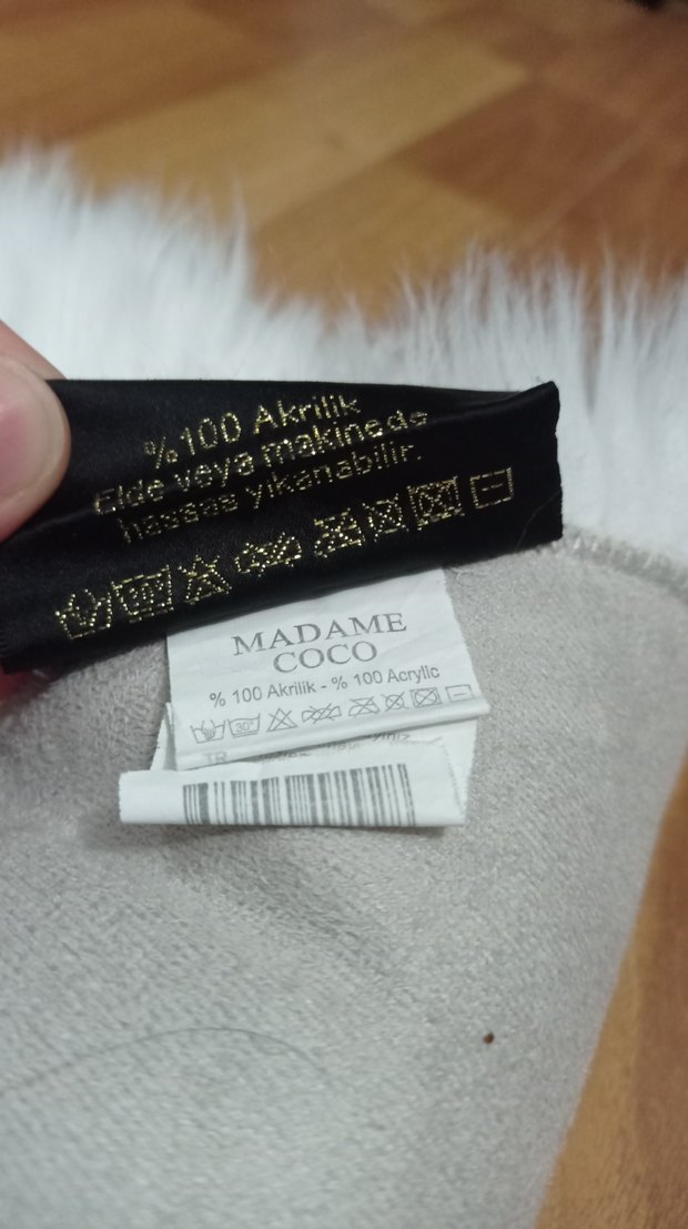 Beyaz Bohem Tarzı Kürk Halı - Görsel 3