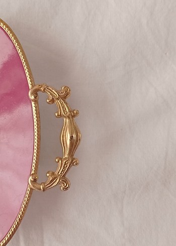 Vintage Kırmızı Çiçek Desenli Tabak - Görsel 7