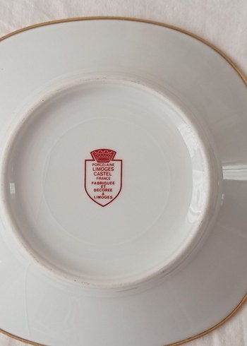 Vintage Kırmızı Çiçek Desenli Tabak - Görsel 5