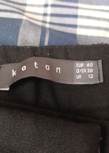 40 Beden Siyah Pilili Kadın Kumaş Pantolon