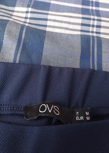 OVS Mavi Pilili Kadın Kumaş Pantolon