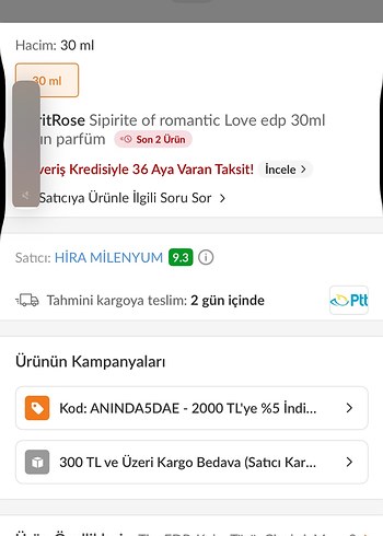 Spirit Kadın Parfümü 30 ml - Görsel 2