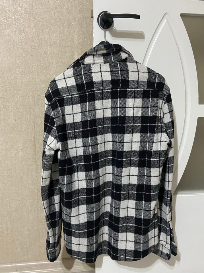 Gri Kareli Pamuklu Erkek Gömlek - Görsel 2