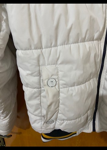 Erkek Beyaz Fermuarlı Mont - Görsel 2