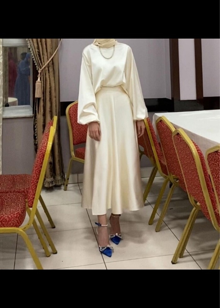 Saten etekli takım - Görsel 2