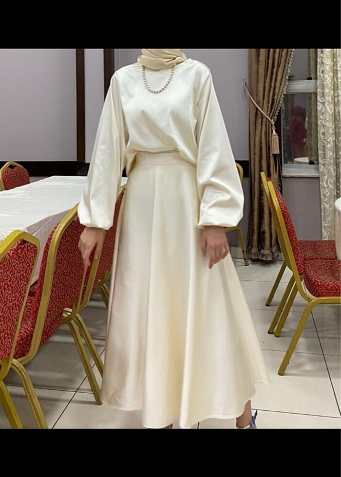 Saten etekli takım - Görsel 3