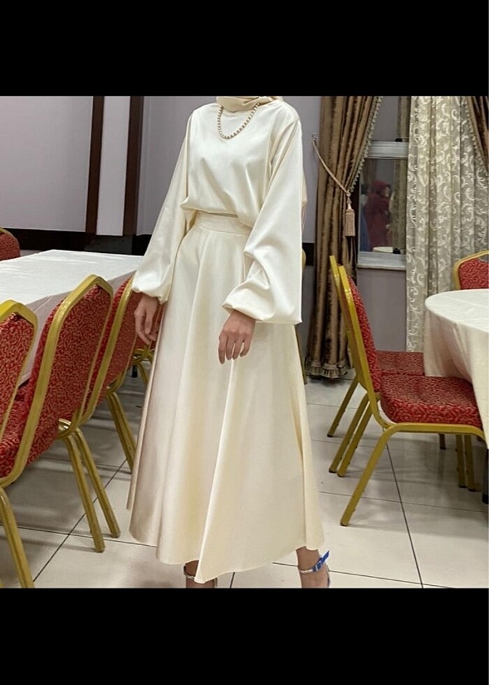 Saten etekli takım - Görsel 4