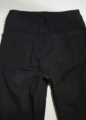 LC Waikiki Düğmeli Siyah Kadın Denim Pantolon