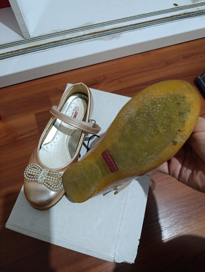 Klasik Bej Kız Çocuk Babet Ayakkabı - Görsel 2