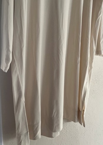 Bej Uzun Kollu Uzun Sweatshirt - Görsel 3