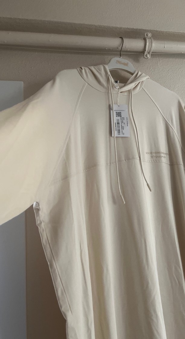 Bej Uzun Kollu Uzun Sweatshirt - Görsel 2