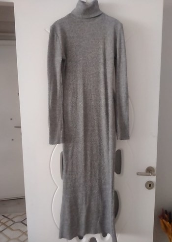 Gri Kadın Boğazlı Örgü Yün Kazak 2 adet - Görsel 4