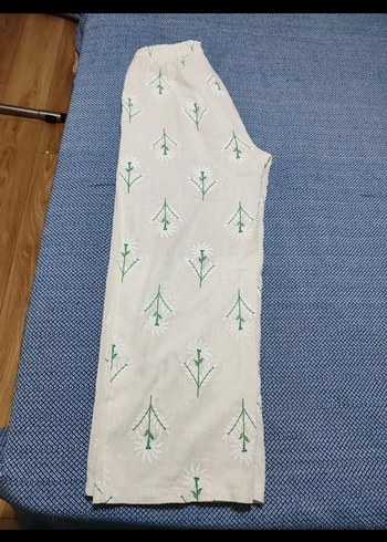 ŞİLE BEZİ KETEN KARIŞIMI PİJAMA - Görsel 2